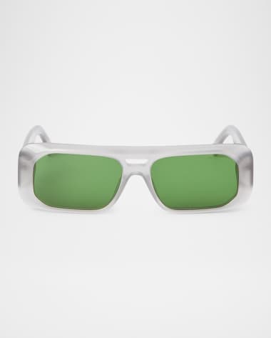 Palm Angels Men's Willow Acetate Rectangle Sunglasses