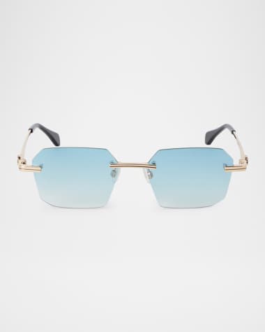 Palm Angels Men's Quartz Metal Rectangle Sunglasses