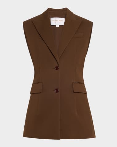 Michael Kors Collection Sleeveless Two Button Jacket