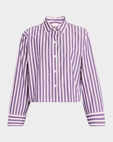 Xirena Jessie Cotton Stripe Button-Front Shirt