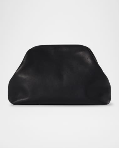 THE ROW Mira Clutch Bag in Saddle Leather