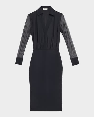 Chiara Boni La Petite Robe Illusion-Sleeve Bodycon Dress