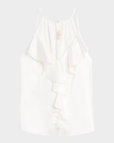 Ramy Brook Bronwyn Ruffle-Trim Tank Top
