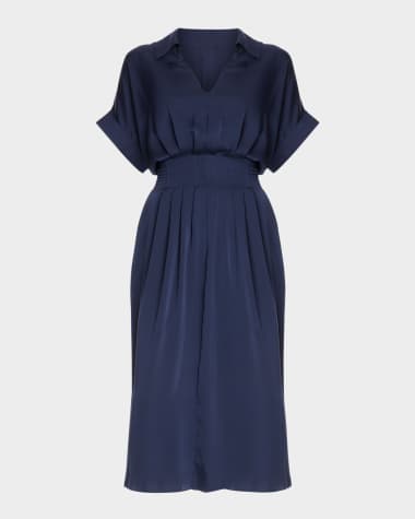 Ramy Brook Kayleigh Satin Midi Dress