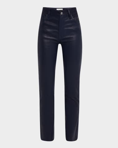 FRAME The Leather Reboot Crop Jeans
