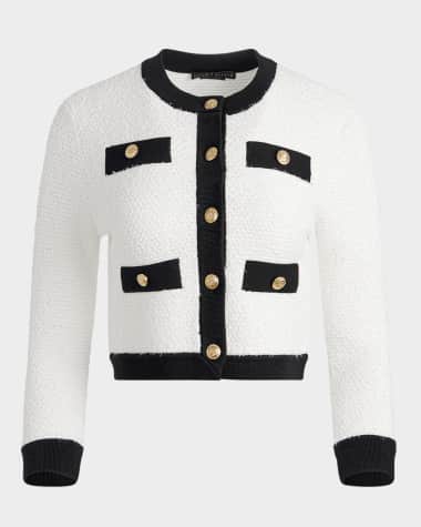 Alice + Olivia Claira Cropped Cardigan