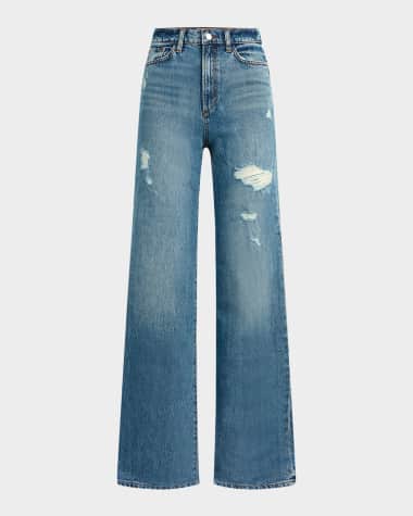 Joe's Jeans The Mia Wide-Leg Distressed Jeans