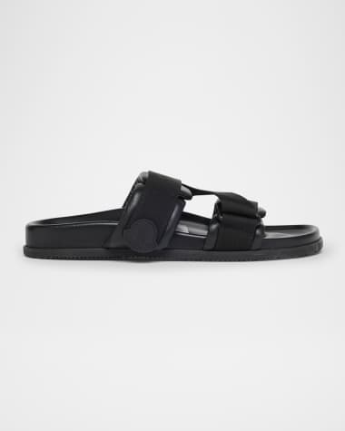 Moncler Mon Summer Leather Crisscross Sandals