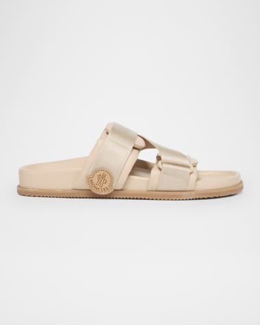 Moncler Mon Summer Leather Crisscross Sandals