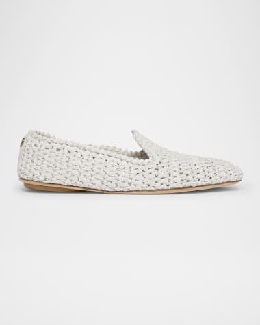 Moncler Woven Leather Loafers