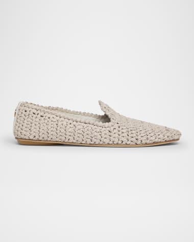 Moncler Woven Leather Loafers