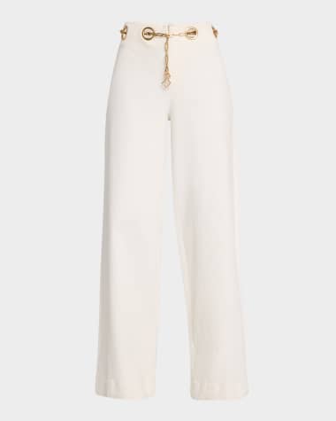 Cult Gaia Sydney Grommet Chain Wide-Leg Pants