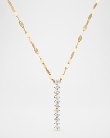 LANA Mini Flawless Diamond Tennis Lariat Necklace