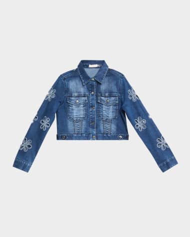 Ramy Brook Bravia Embellished Cutout Denim Jacket