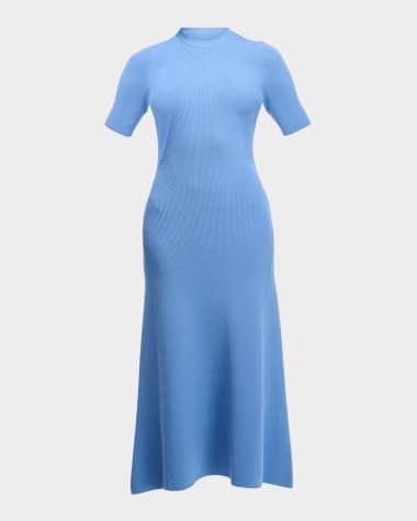 Shoshanna McCullough Ribbed Midi Sweater Dress