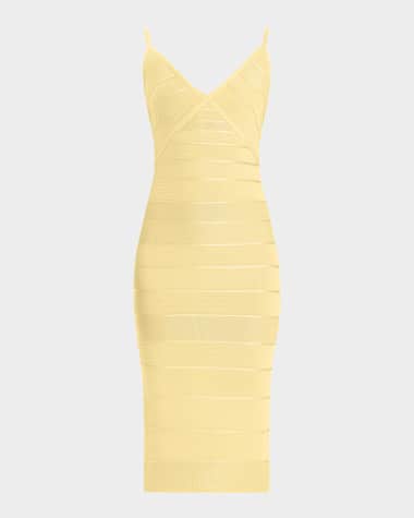 Herve Leger Rowan Sleeveless Bandage Midi Dress