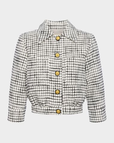 L'Agence Jia Cropped Tweed Jacket