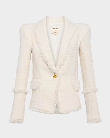 L'Agence Kaisley Waffle Tweed Blazer