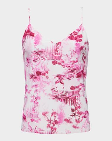 L'Agence Jane Toile Spaghetti-Strap Tank Top