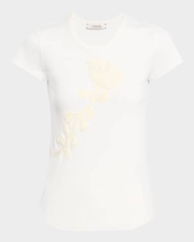 DOROTHEE SCHUMACHER Powerful Flower Embroidered T-Shirt