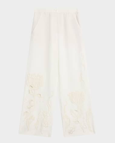 DOROTHEE SCHUMACHER Embroidered Beauty Linen Pants
