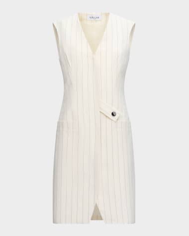 CALLAS Milano Jamily Pinstriped Vest Dress