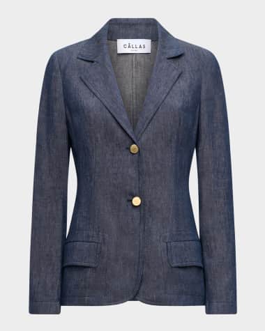 CALLAS Milano Marcel Single-Breasted Denim Blazer