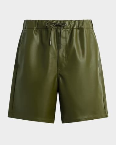 Hudson Men's Vegan Leather Drawstring Shorts
