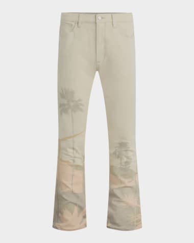 Hudson Men's Walker Kick Flare Graphic Print Pants