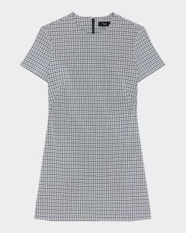 Theory Short-Sleeve A-Line Mini Dress