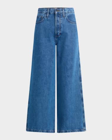 Favorite Daughter The Masha Super High-Rise Wide-Leg Cropped Jeans
