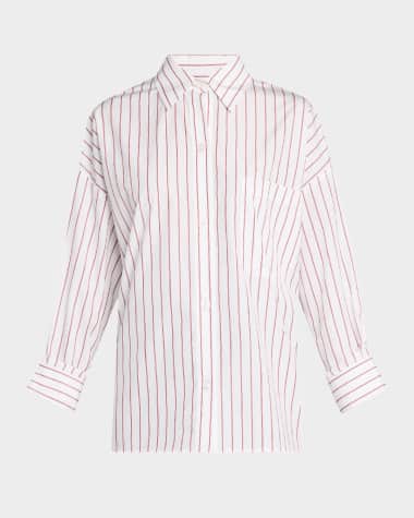 TWP The New Earl Striped Button-Front Shirt