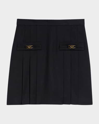Sandro Rebeca Stitched Pleat Mini Skirt