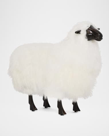 Interlude Home Lucie Baby Sheepskin Bench