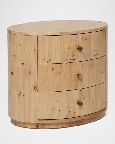 Interlude Home Blaine Burl Bedside Chest