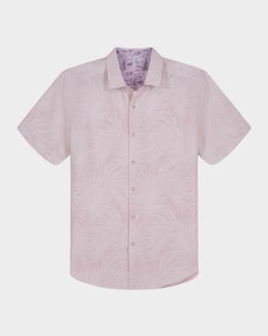 Robert Graham Men's Royal Palms Jacquard Short-Sleeve Shirt