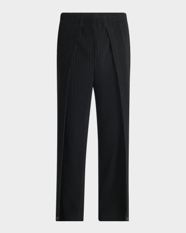 Homme Plisse Issey Miyake Men's Pleated Straight-Leg Pants
