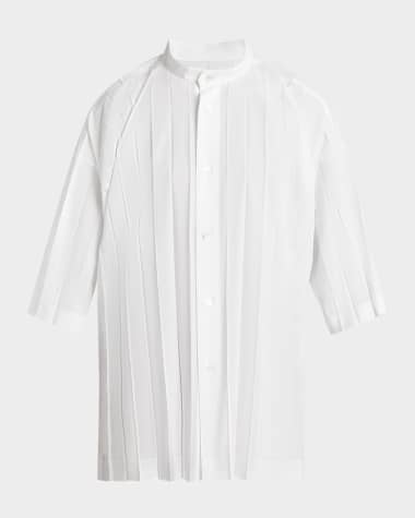 Homme Plisse Issey Miyake Men's Edge Button-Down Shirt