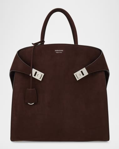 Ferragamo Men's Hug Leather Tote Bag