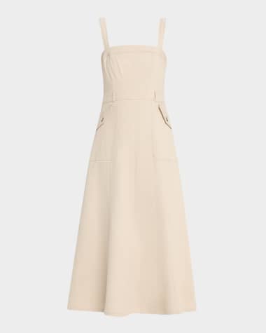 Cinq a Sept Malani A-Line Denim Midi Dress