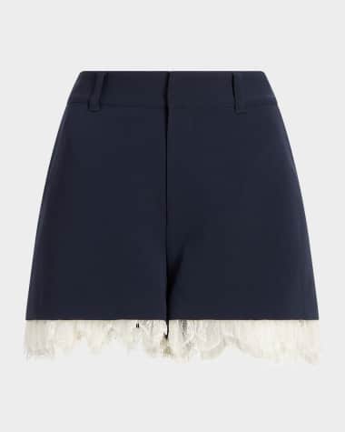 Cinq a Sept Roxie Lace-Trim Shorts