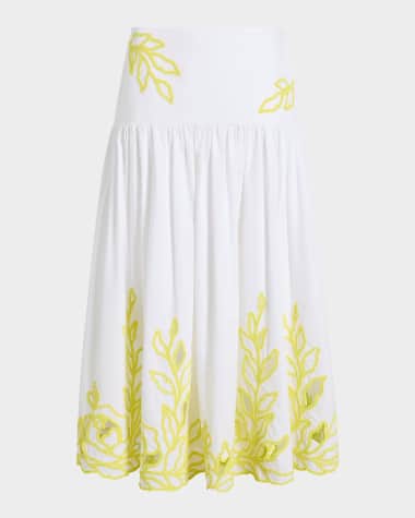 Cinq a Sept Tilda Trailing Peonies Skirt