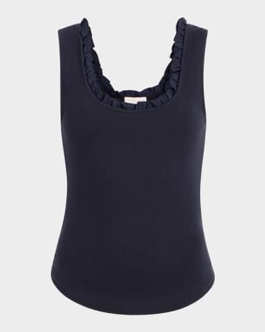 Cinq a Sept Joselle Ruffle-Trim Tank Top