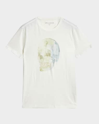 John Varvatos Men's Watercolor Skull T-Shirt