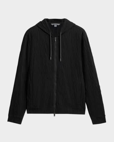 John Varvatos Men's Ihsan Textured Full-Zip Hoodie