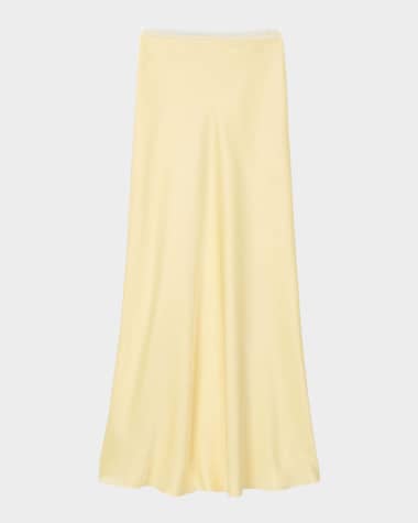 Sandro Skyn Satin Midi Skirt