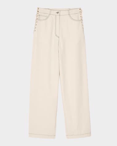 Sandro Leon Wide Lace-Up Jeans