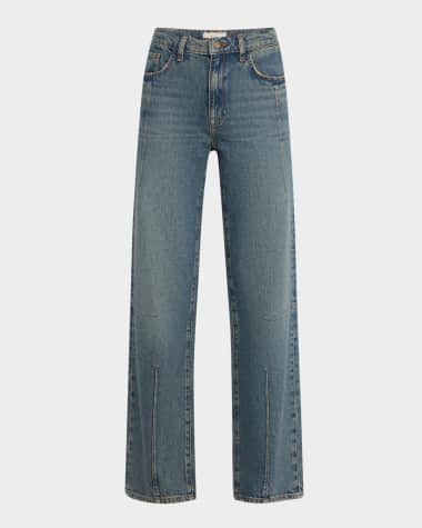 Triarchy Goldie Mid-Rise Darted Straight-Leg Jeans