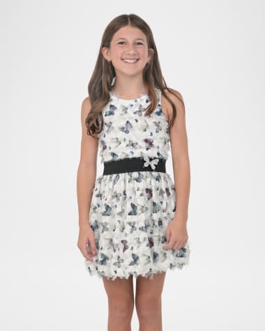 Zoe Girl's Kayla Butterfly Printed Dress, Size 7-16