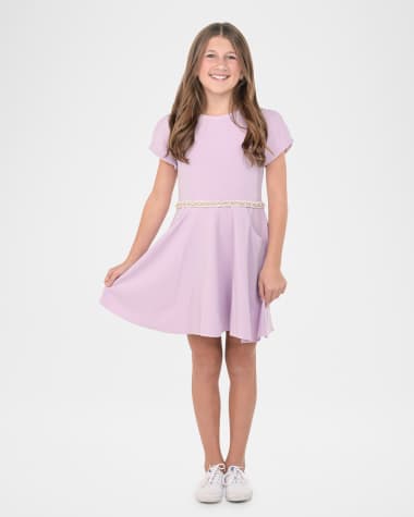 Zoe Girl's Joyce Dress W/ Embellished Waistband, Size 7-16